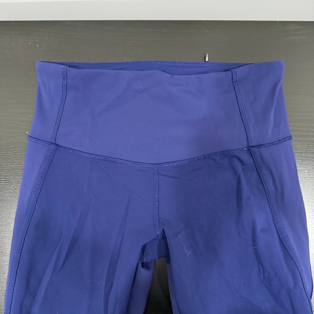 lululemon size 6 blue leggings - luxtreme high rise - mesh details - Picture 3 of 4
